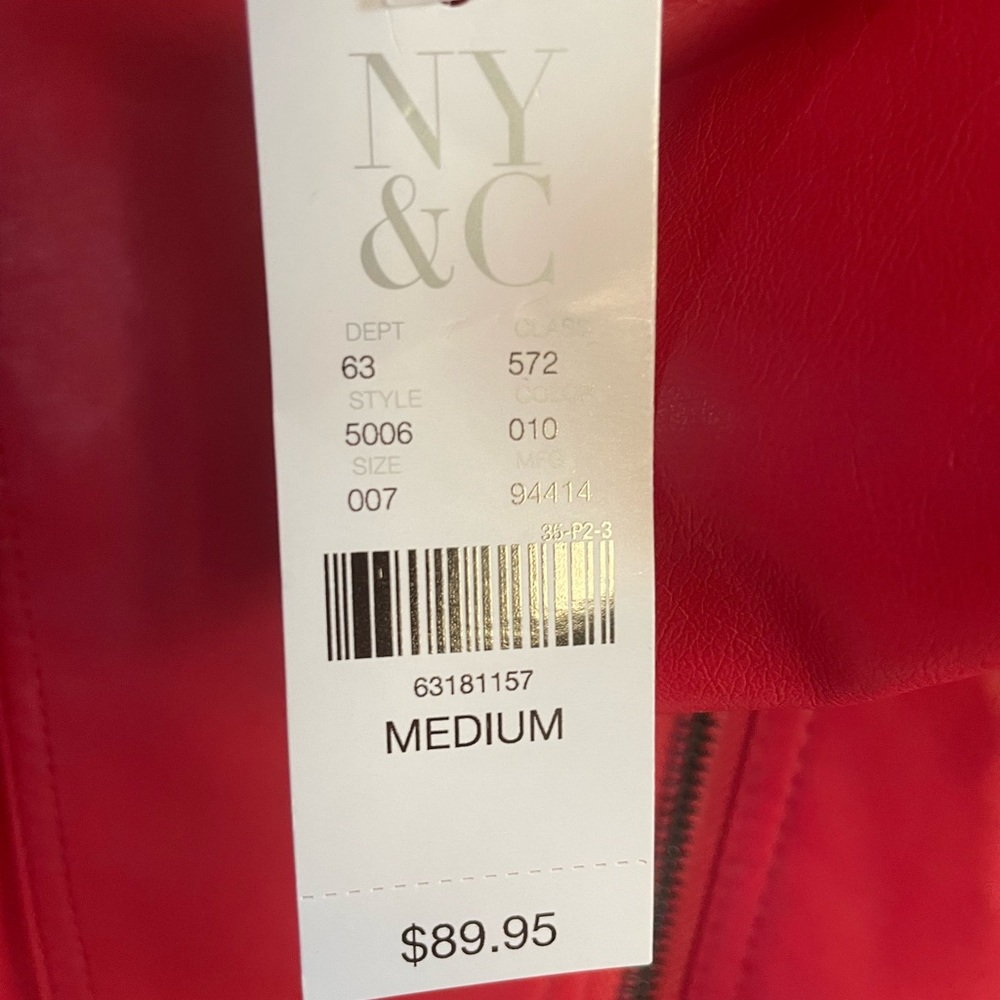 Red Leather Jacket - Picture 3 of 3